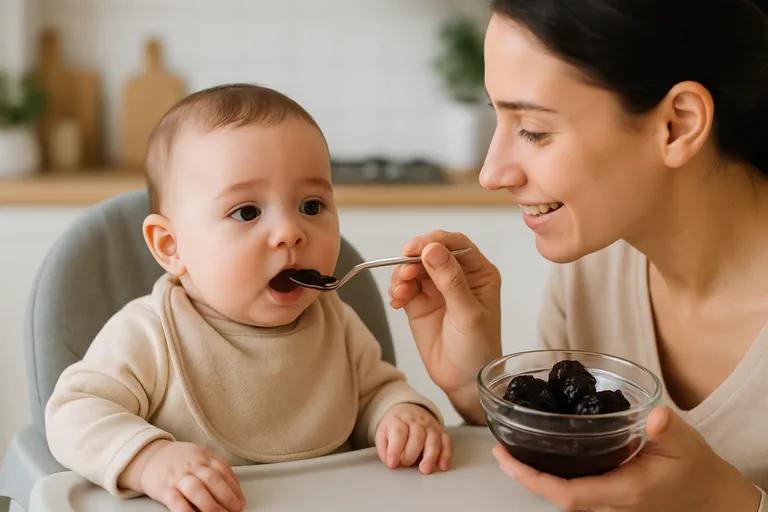 Mag je baby van 4 maanden pruimen?