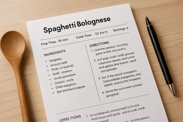 Onderdelen van een goede recepten standaard