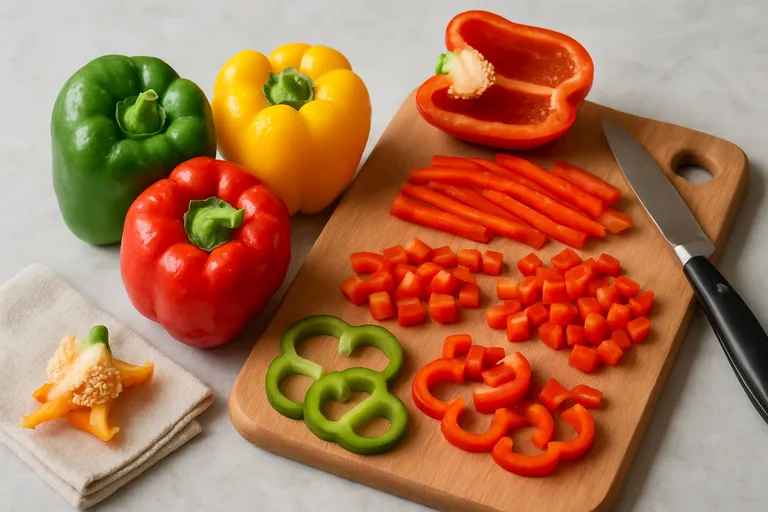 Paprika voorbereiden en invriesmethoden