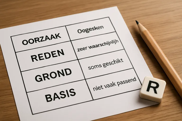 De meest waarschijnlijke antwoorden