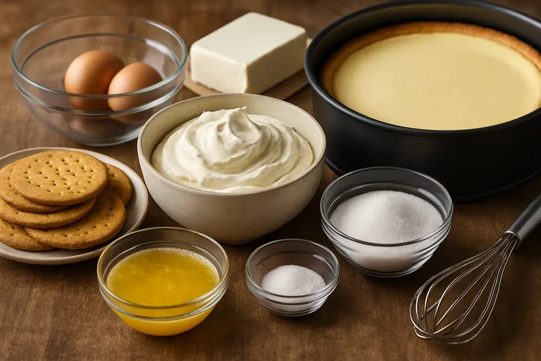 Ingrediënten en tools voor het perfecte cheesecake recept