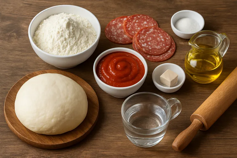 Wat heb je nodig voor pizza salami maken